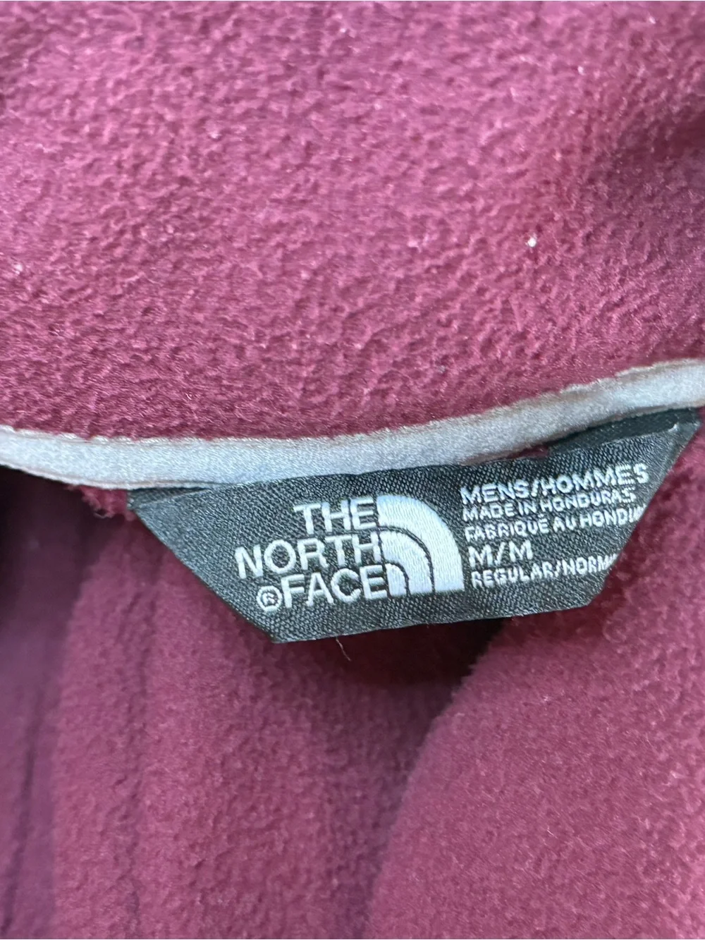The North Face Men's Burgundy Fleece Quarter-Zip with Black Chest Panel